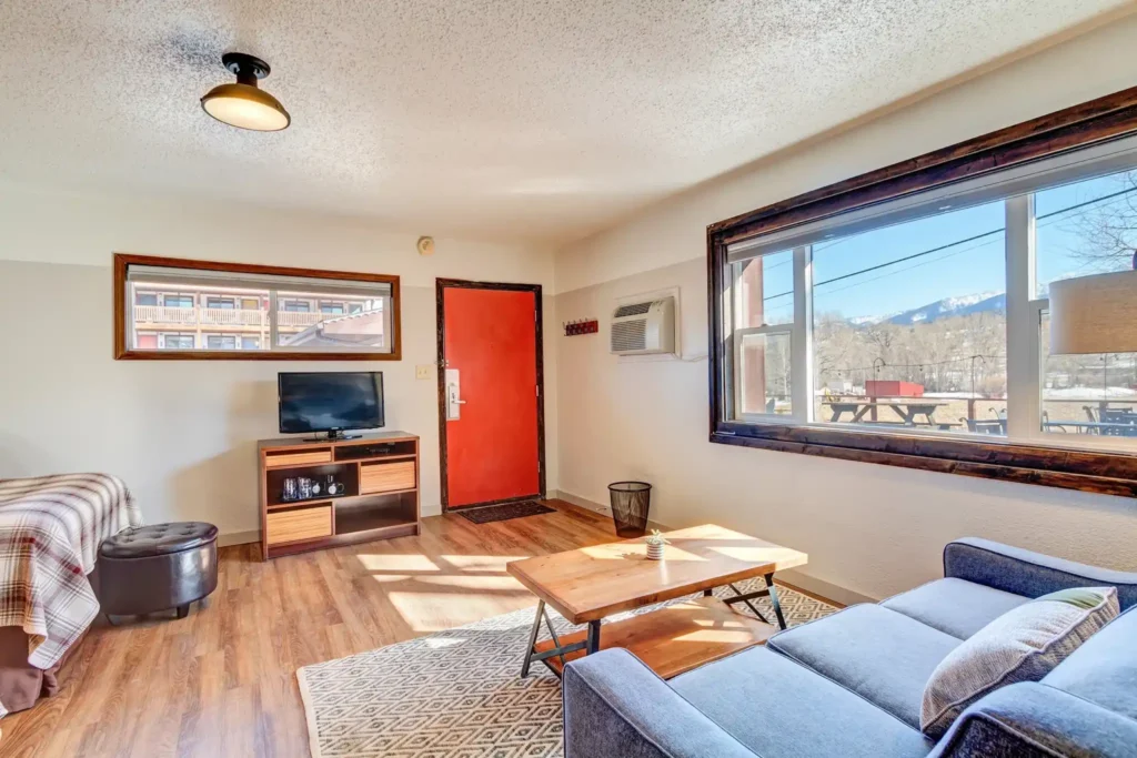 Hotel Room with Couch and view of mountains
